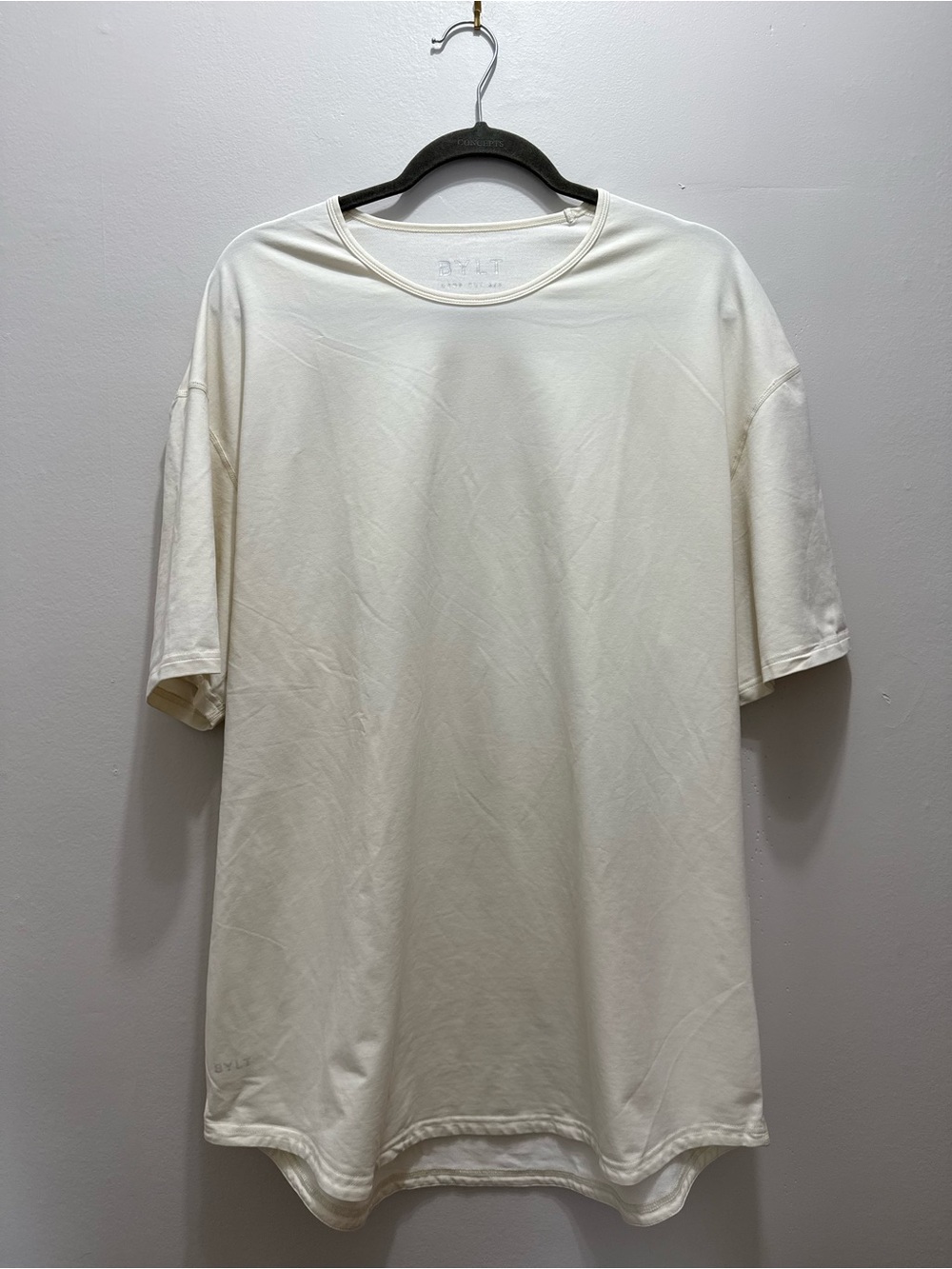 BYLT drop cut lux shirt in bone XXL